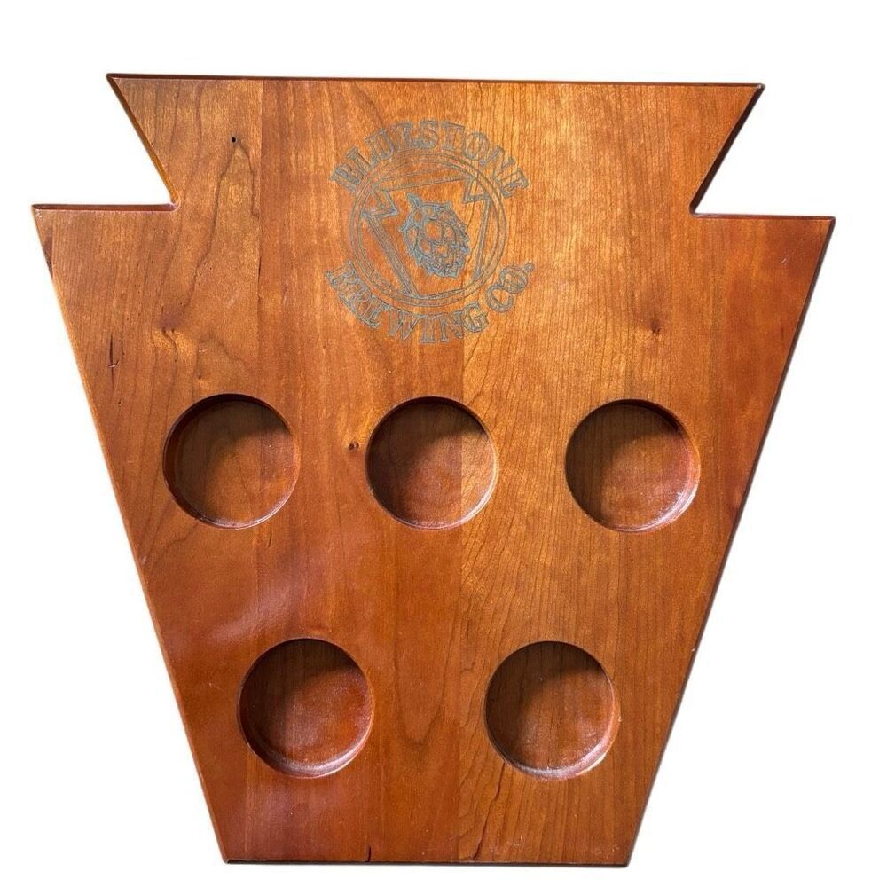 Bluestone Brewing Co. Keystone Shaped Beer Tasting Flight Board